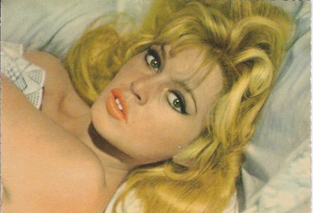 Filmsterren ansichtkaart Brigitte Bardot, Verzamelen, Verzenden, 1960 tot 1980, Ongelopen, Sterren en Beroemdheden