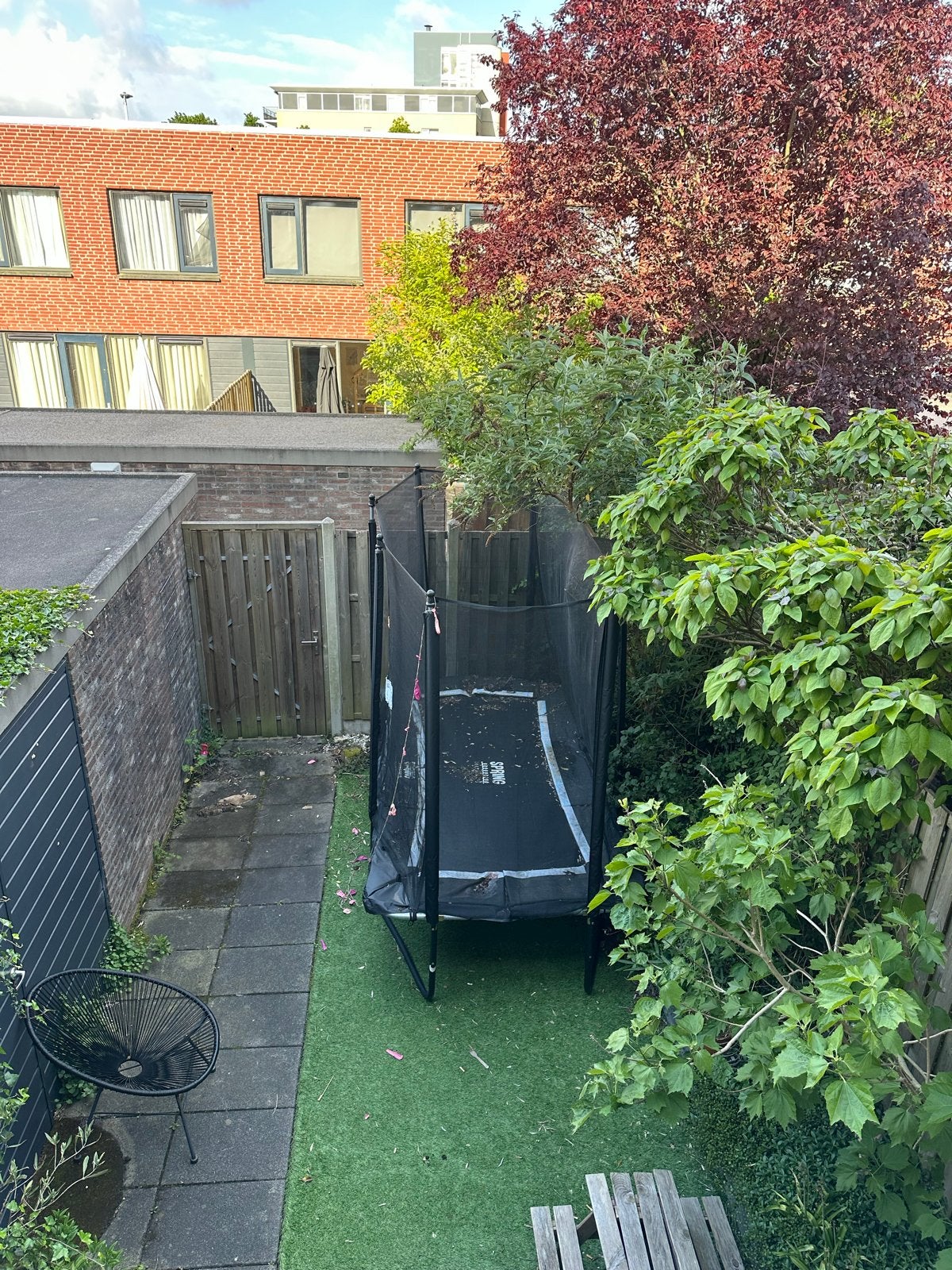 Trampoline Spring Sports Family 283x190 cm met veiligheidsne, Ophalen, Zo goed als nieuw