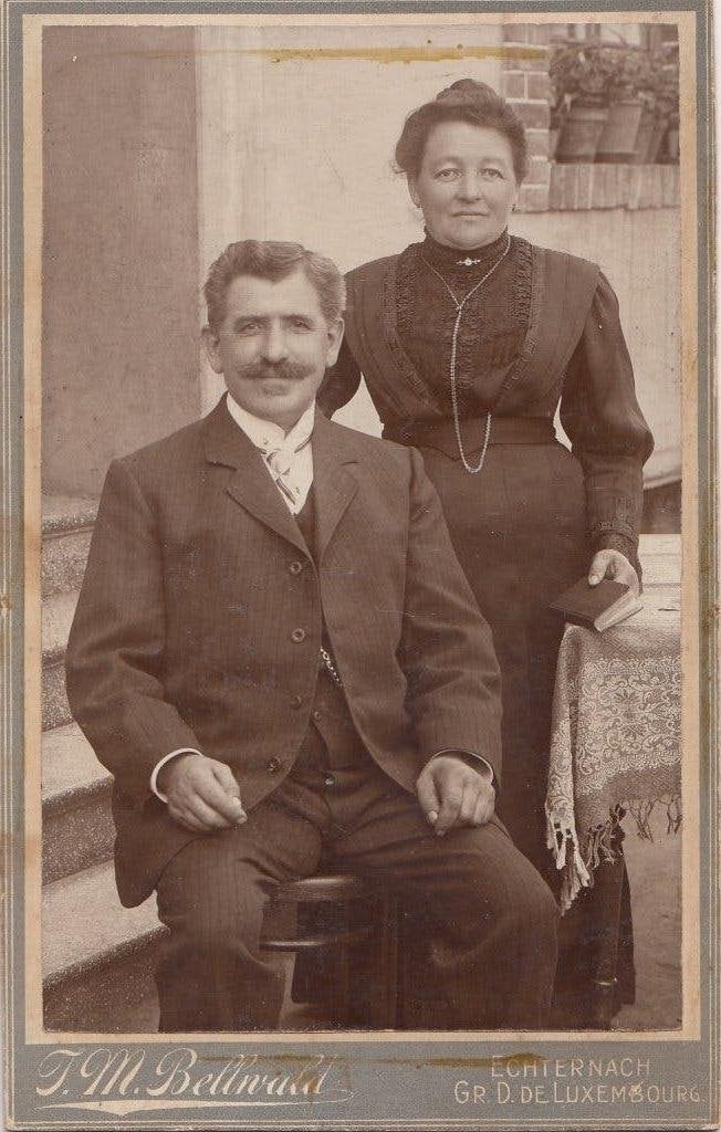 Kabinetkaart Echternach Luxemburg, Ophalen of Verzenden, Voor 1940, Gebruikt, Overige onderwerpen