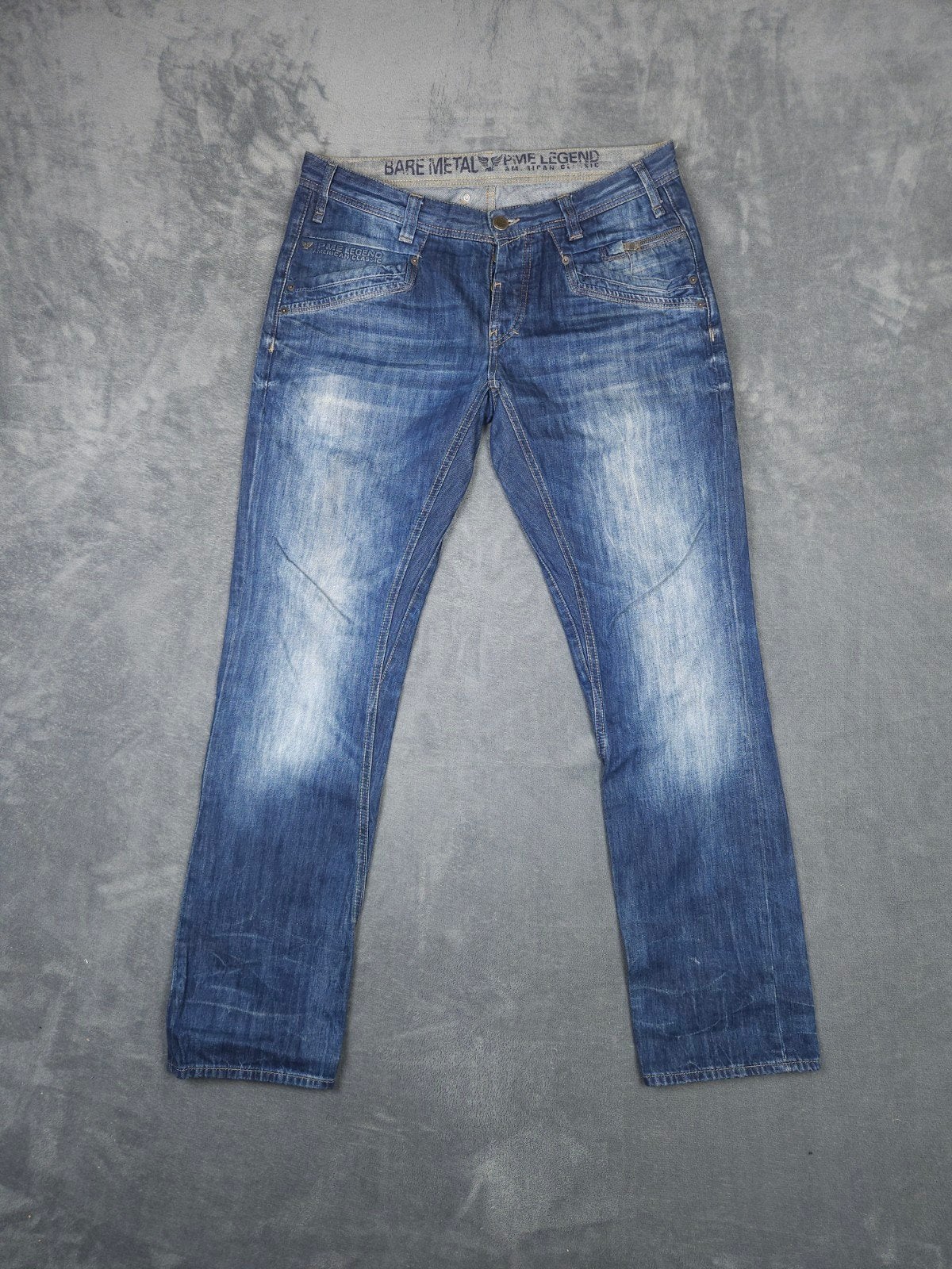 Pme Legend Broek Bare Metal W34 L34 Straight Blauw Katoen Je, Kleding | Heren, Blauw, ., Ophalen of Verzenden, Zo goed als nieuw