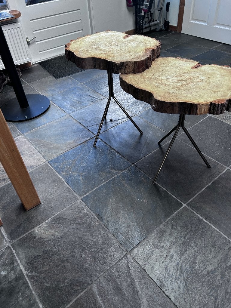 Statafels 2 stuks hout acacia poten, Ophalen, Nieuw