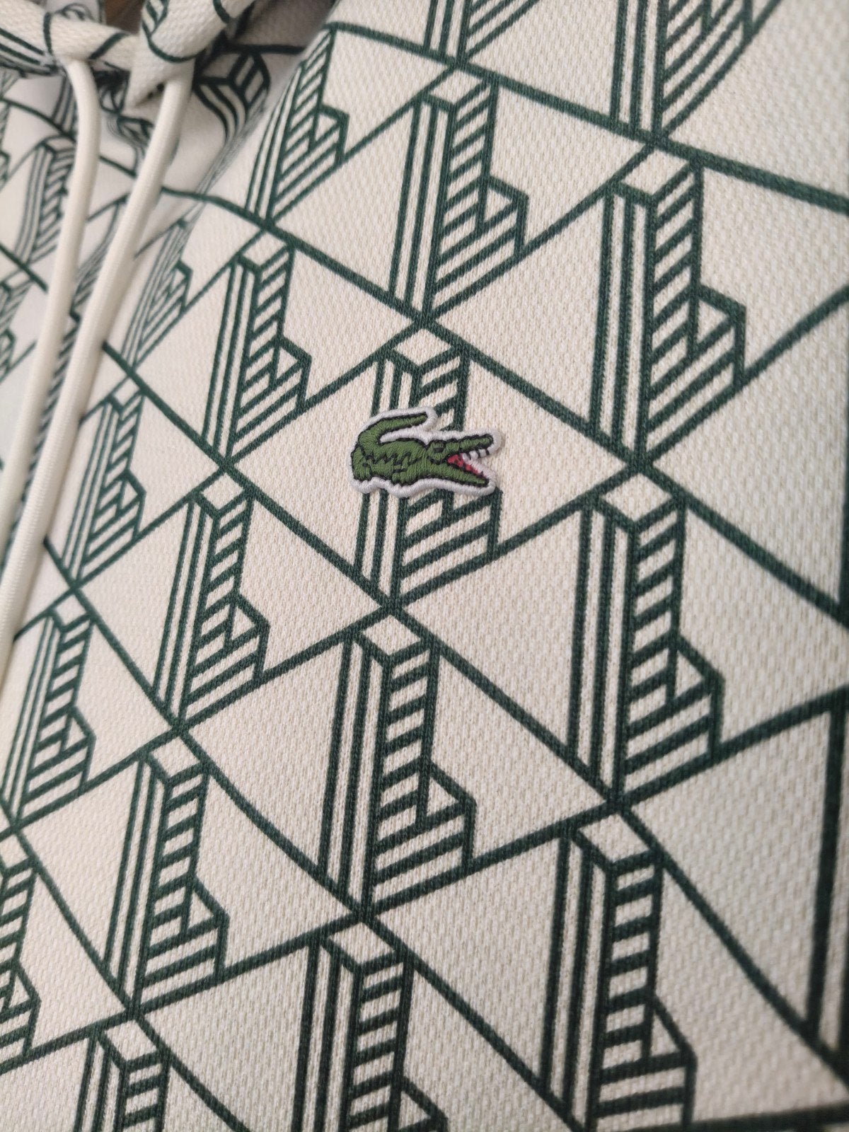 Lacoste hooded sweater , Maat M/L, Maat 48/50 (M), Ophalen of Verzenden, Zo goed als nieuw, Wit
