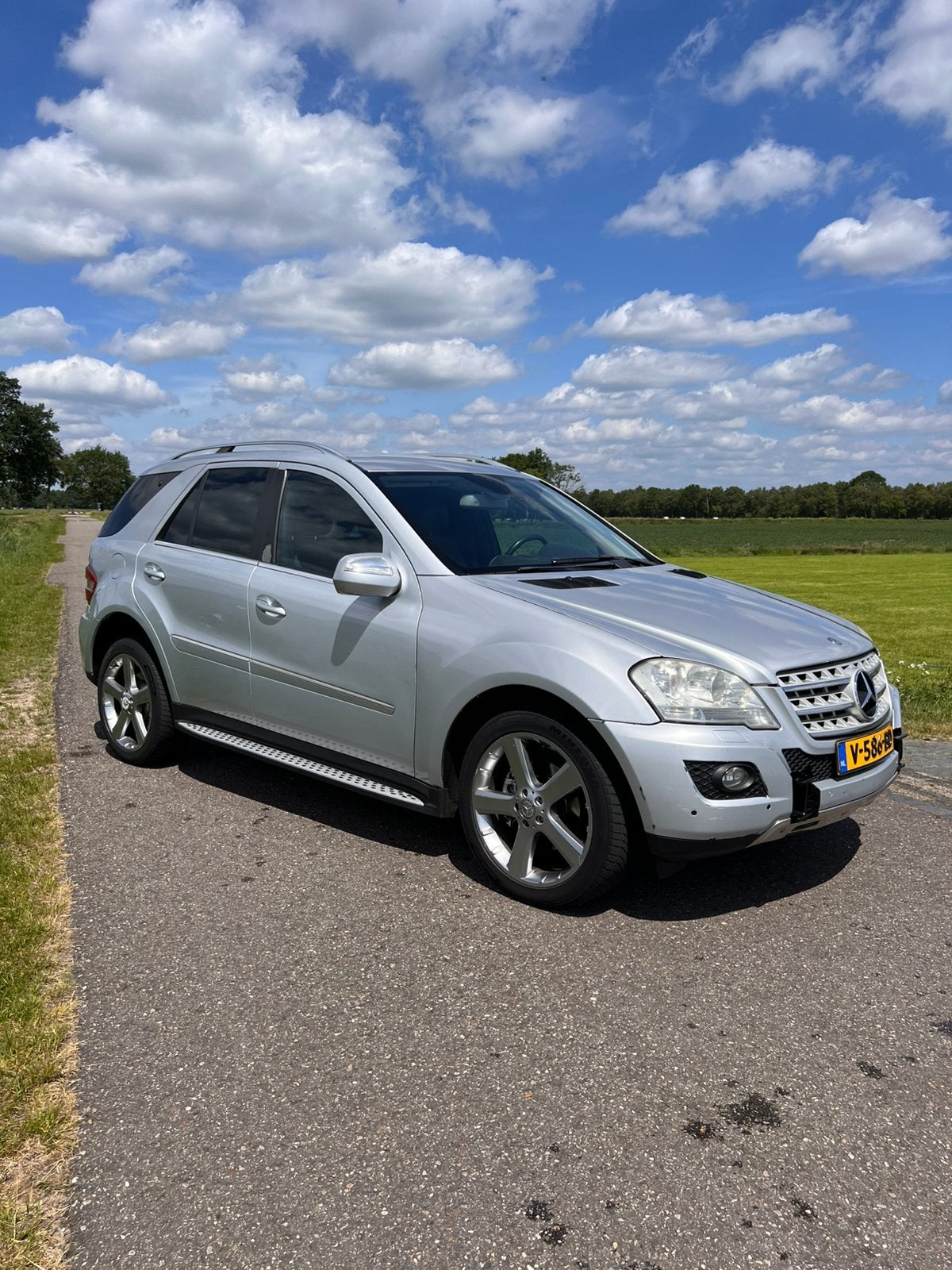 Mercedes-Benz ML 350 grijskenteken, Auto's, Bestelauto's, Particulier, 4x4, Mercedes-Benz, Diesel, Automaat, Geïmporteerd, Zilver of Grijs