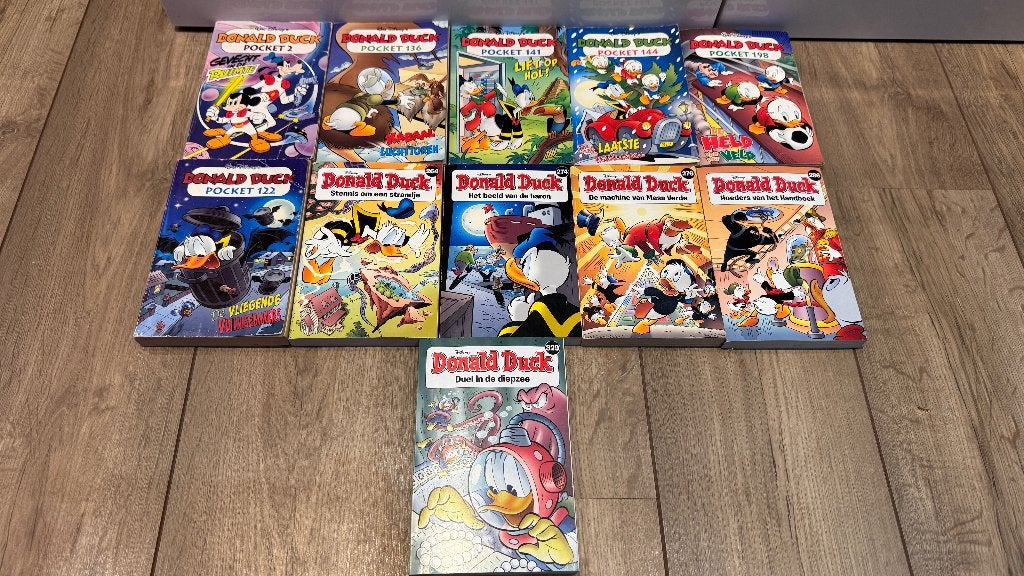 Donald Duck pockets (11 stuks) diverse nummers, Meerdere stripboeken, Ophalen of Verzenden, Gelezen, Donald Duck