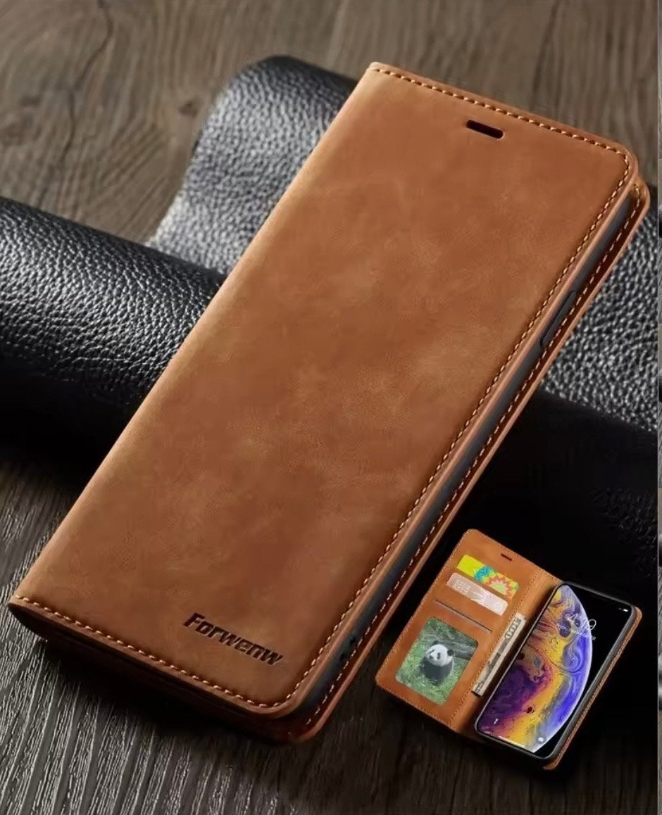 iPhone SE (2016) Hoesje - Bruin Flipcase, Telecommunicatie, Mobiele telefoons | Hoesjes en Frontjes | Apple iPhone, Overige merken