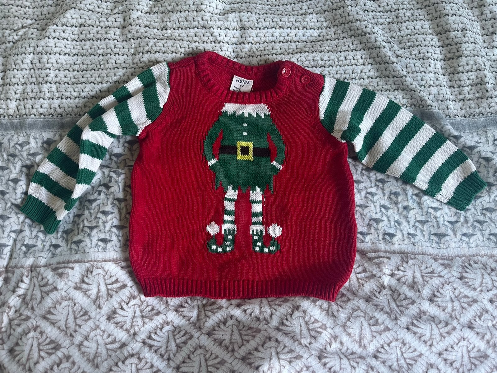 Hema kerst trui maat 62 Unisex, Ophalen, Zo goed als nieuw, Jongetje of Meisje, Truitje of Vestje