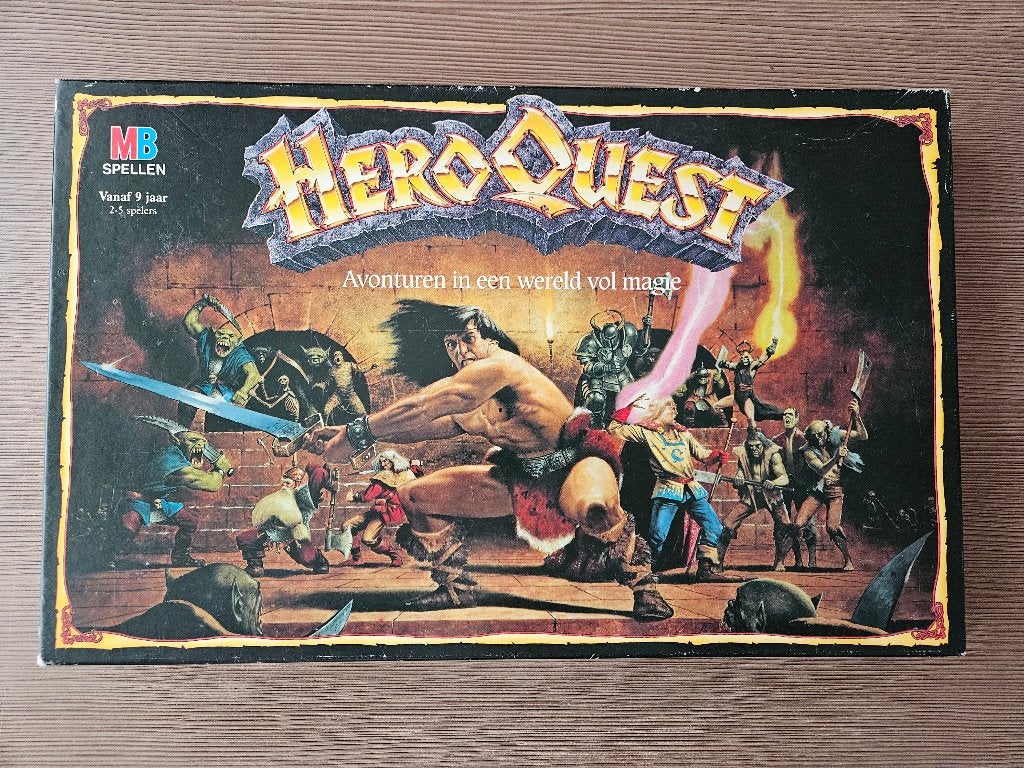 Heroquest bordspel, Een of twee spelers, Ophalen of Verzenden, Gebruikt, MB Spellen
