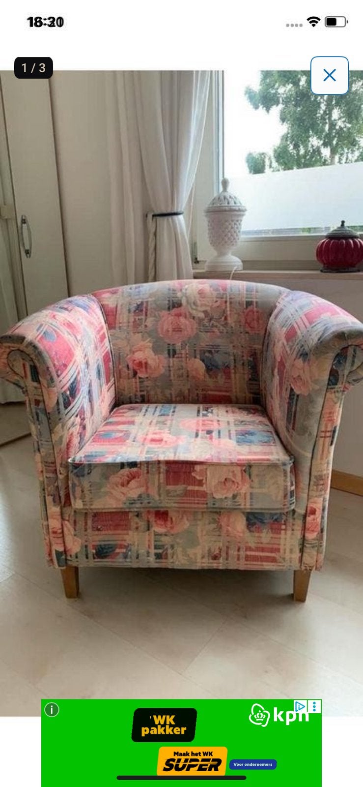 Super mooie als nieuw fauteuil stoel van morrus meubelen, Huis en Inrichting, Fauteuils, Ophalen, Zo goed als nieuw, Stof, 50 tot 75 cm