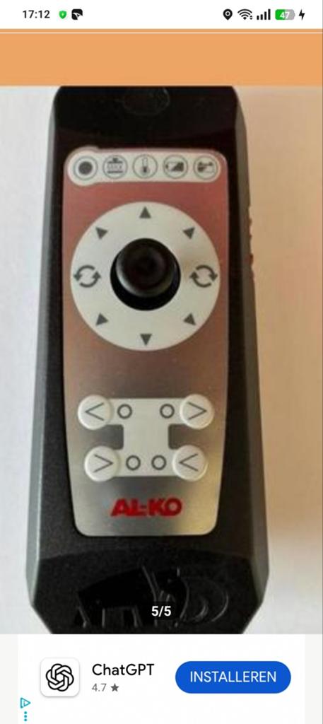 Alko mammoet afstandsbediening, Ophalen of Verzenden