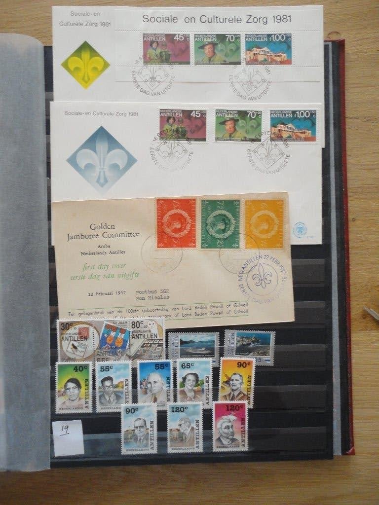 postzegels 19= ned antillen, Ophalen of Verzenden