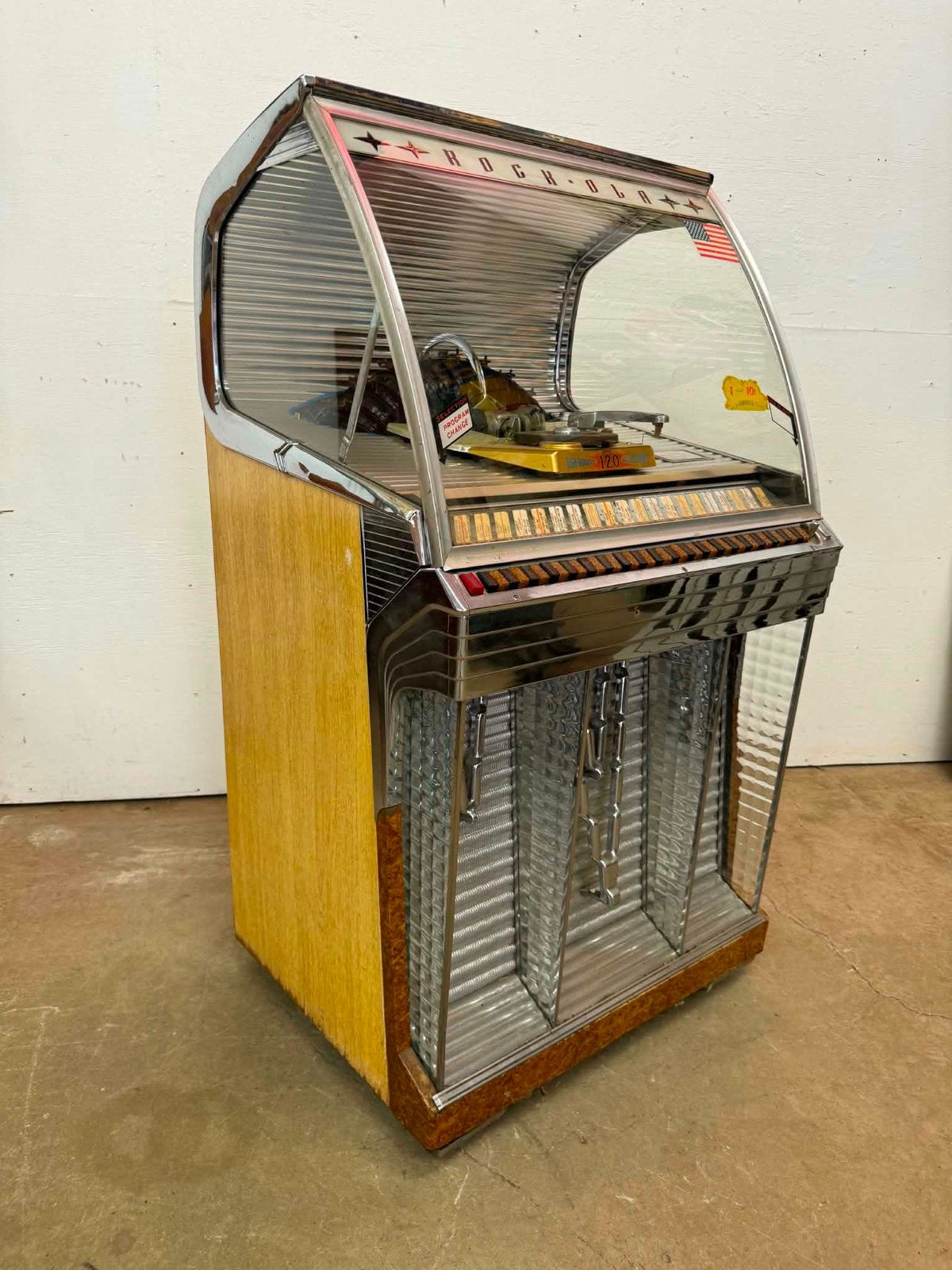 PRE-SALE DEAL : prachtige ROCKOLA model 1448 jukebox, 1950 tot 1960, NL, Rock Ola, Zo goed als nieuw