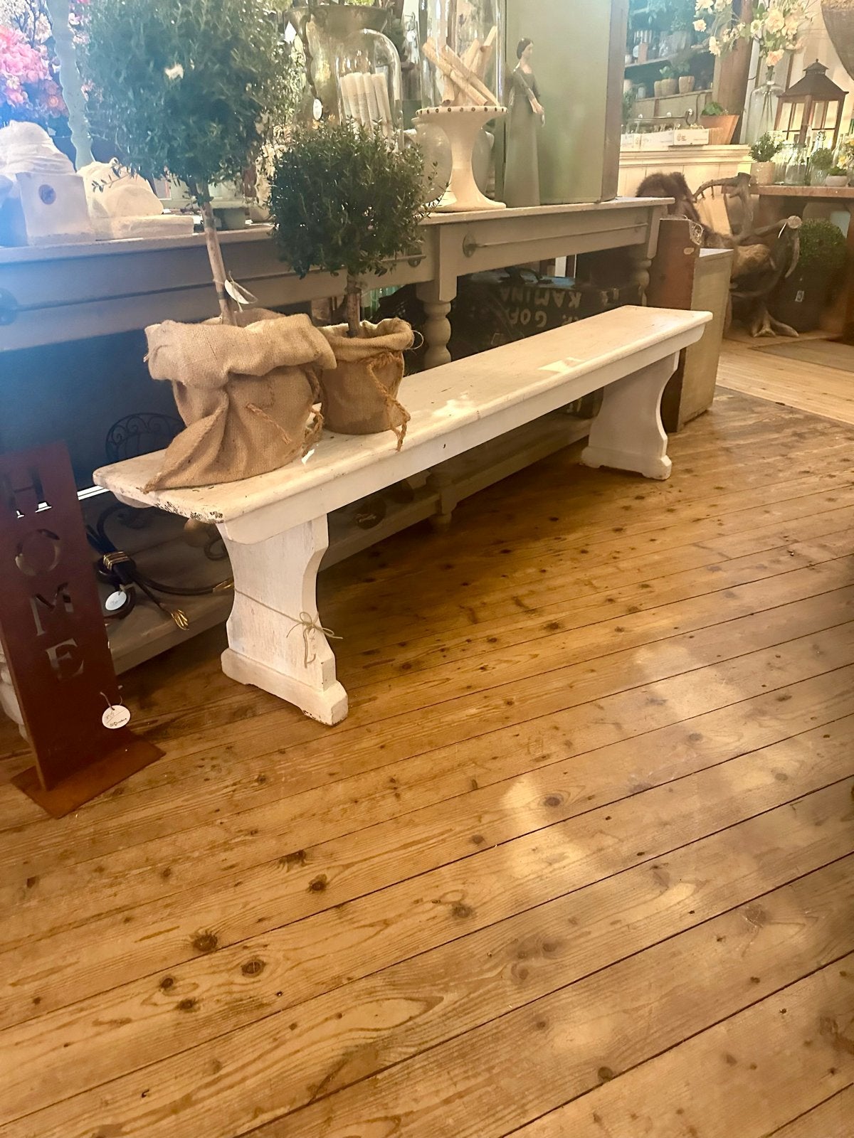 Brocante landelijke keuken bank houtwit IL Fienile, Ophalen