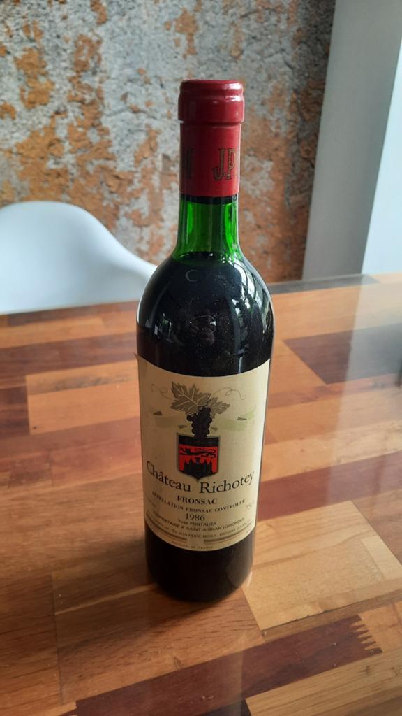 Château Richotey Fronsac 1986, Ophalen of Verzenden, Frankrijk, Rode wijn