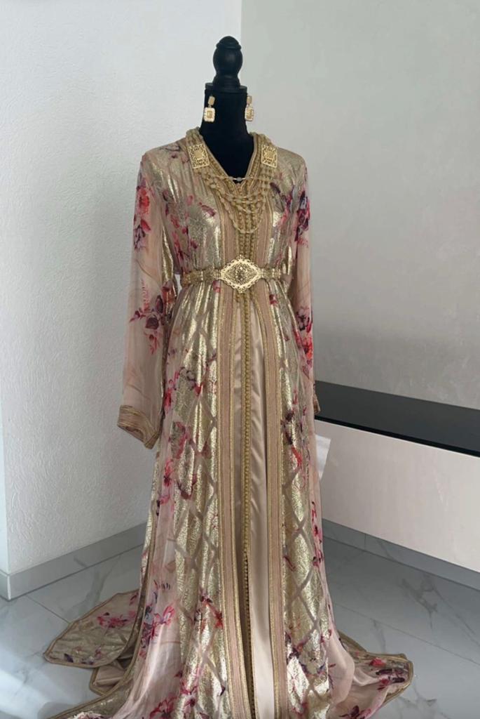 Prachtige marokkaanse jurk vintage look maat L, Kleding | Dames, Gelegenheidskleding, Maat 38/40 (M), Overige typen, Blauw, Ophalen of Verzenden