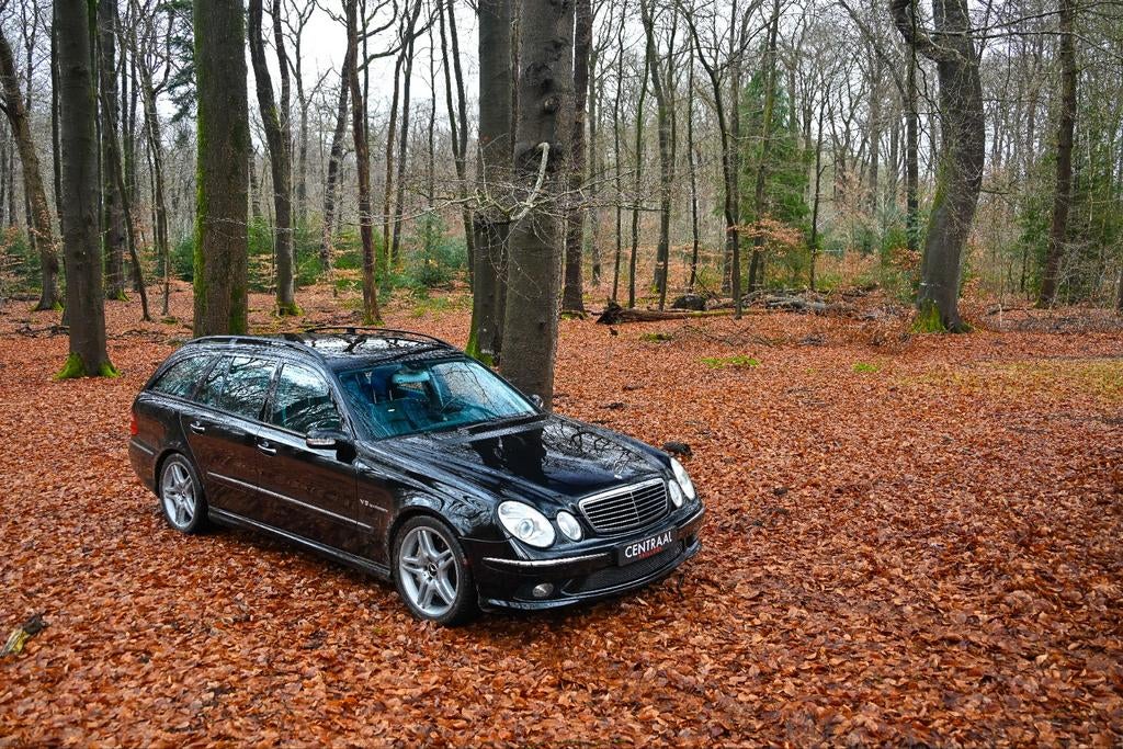 Mercedes-Benz AMG M113K S211 e 55 AMG kompressor, Automaat, Achterwielaandrijving, Zwart, Bi-Xenon koplampen