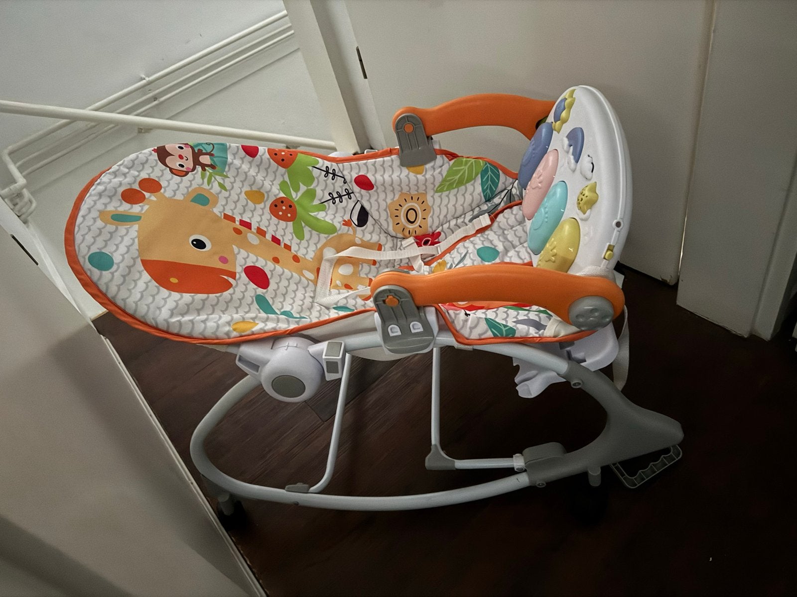 Baby wipstoel met geluid en wielen - Veilig en comfortabel, Ophalen, Gebruikt, Overige typen, Gordel(s)