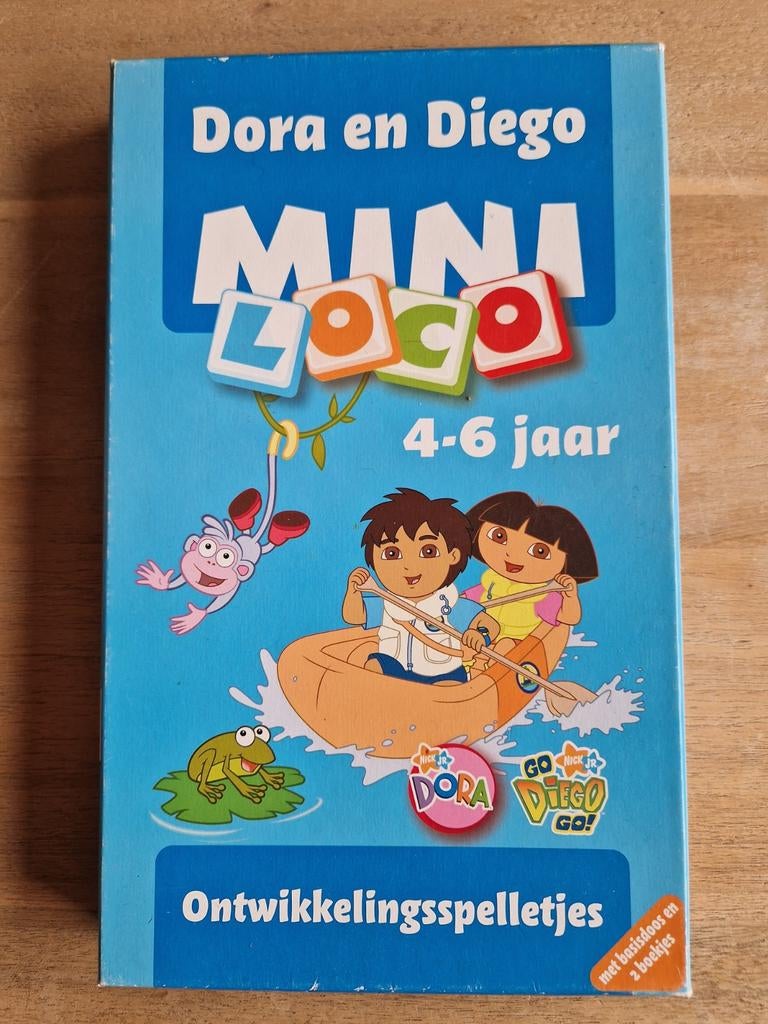Mini Loco Dora en Diego Ontwikkelingsspelletjes 4-6 jaar, Een of twee spelers, Ophalen of Verzenden, Zo goed als nieuw, Noordhoff Uitgevers