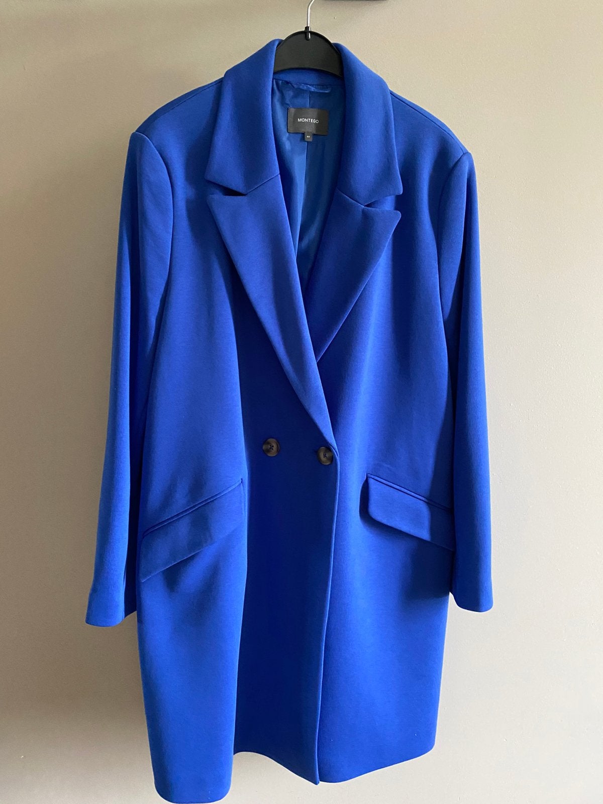 Kobalt blauwe tussenjas Montego maat 44, Kleding | Dames, Verzenden, Zo goed als nieuw, Maat 42/44 (L), Blauw