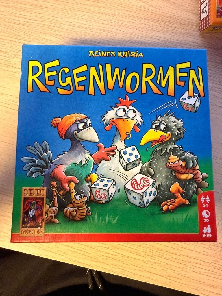 999 Games, Regenwormen, Vijf spelers of meer, Ophalen of Verzenden, Zo goed als nieuw, 999 Games