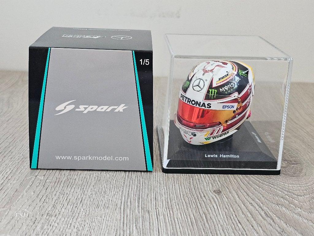 Helm 1:5, Lewis Hamilton # 44, GP Mexico 2018. SPARK, Verzamelen, Automerken, Motoren en Formule 1, Ophalen of Verzenden, Zo goed als nieuw