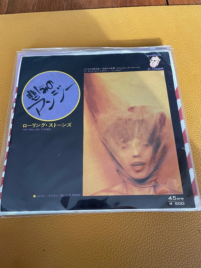 Single The Rolling Stones - Angie/Silvertrain (Japan), Cd's en Dvd's, Beschermende buitenhoes, Verzenden, 7 inch, Zo goed als nieuw