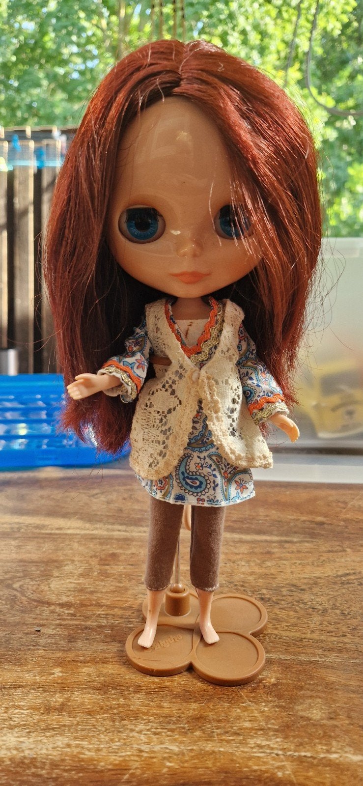 Blythe pop met wisselende oogkleuren en outfit, Ophalen, Gebruikt, Pop