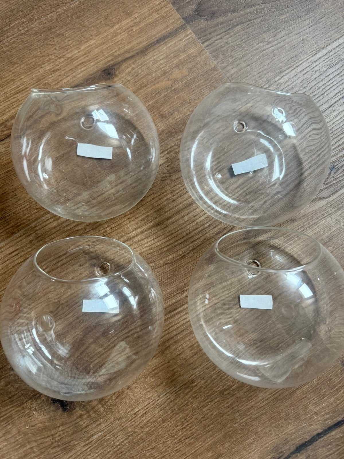 Dille & kamille wandvaasjes wandopberger glas rond muur, Ophalen of Verzenden, Nieuw, Transparant, Glas