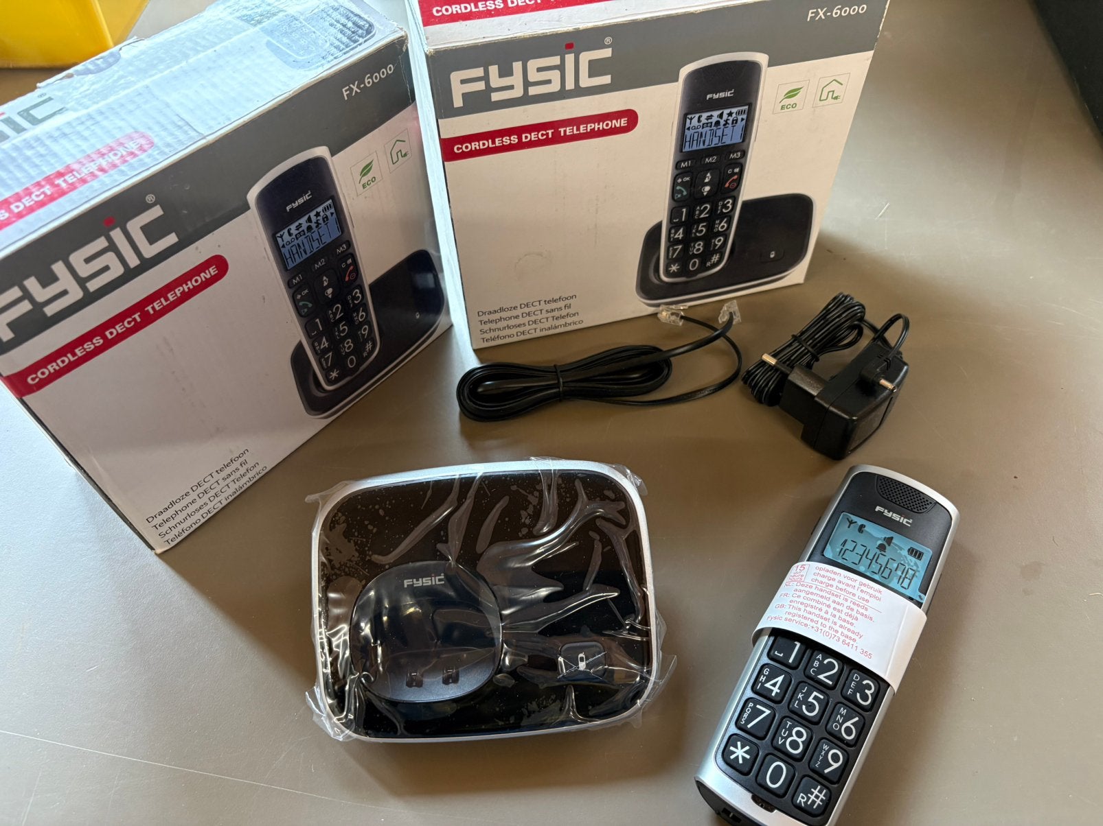 2x Fysic FX-6000 senioren dect telefoon, Ophalen of Verzenden, Nieuw, 2 handsets