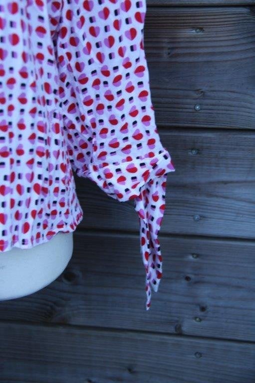 Blouse rood/ roze Emily van den Bergh mt 42 Vaste prijs, Maat 42/44 (L), Emily van den Bergh, Ophalen of Verzenden, Zo goed als nieuw