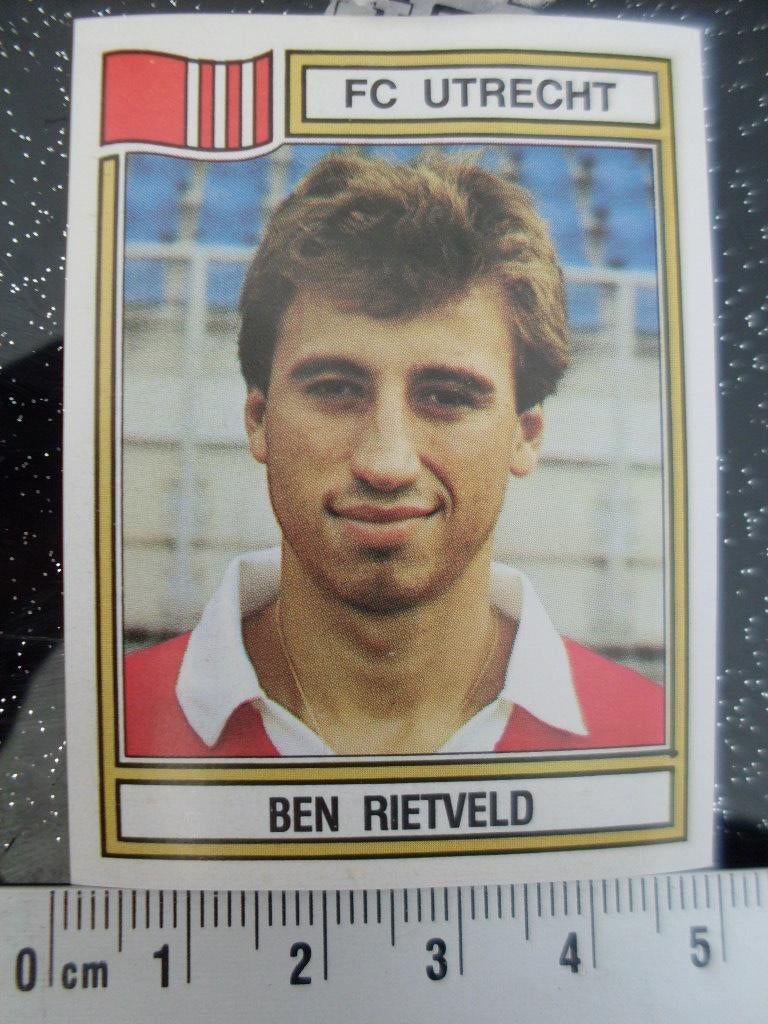 panini sticker voetbal 83 fc utrecht Ben Rietveld nr 308, Verzenden, Zo goed als nieuw, F.C. Utrecht, Poster, Plaatje of Sticker
