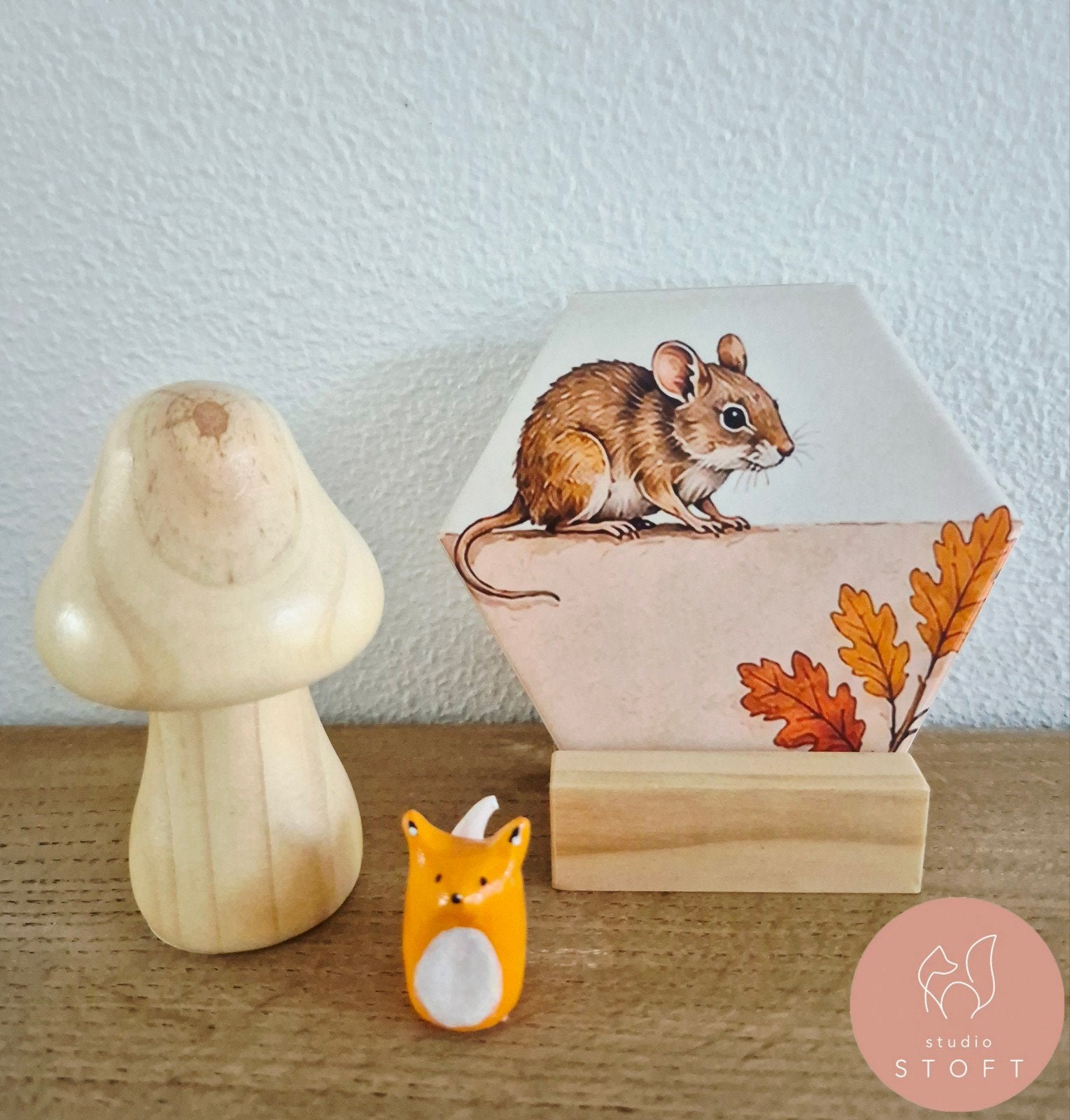 Tegeltje - Studio Stoft - muis, Verzenden, Nieuw, Steen/keramiek, Overige typen