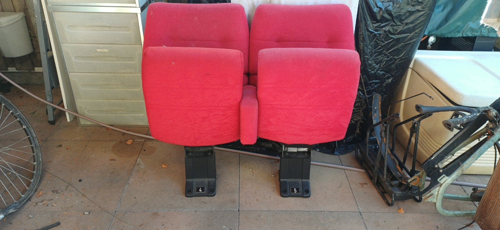bioscoop stoelen, Ophalen, Gebruikt, Metaal
