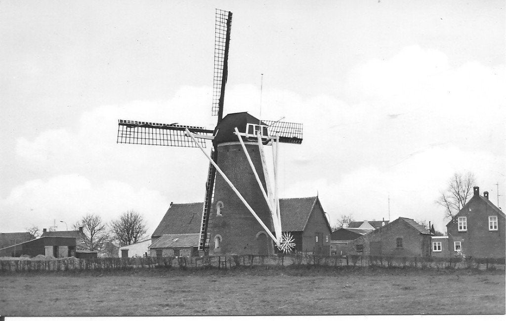 Oude ansichtkaart Korenmolen Kuitaart, december 1975, Ophalen of Verzenden, 1960 tot 1980, Ongelopen, Zeeland