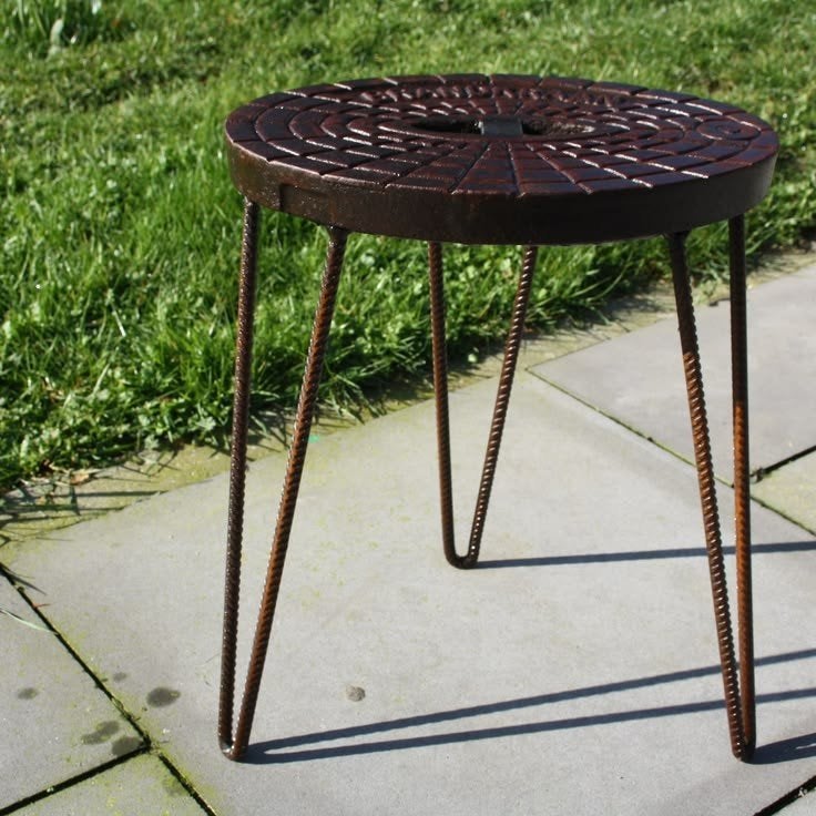 Uniek Brandkraan Putdeksel Tafeltje - Industrieel Design, Minder dan 45 cm, Minder dan 55 cm, Gebruikt, Industrieel, Vintage, Robuust