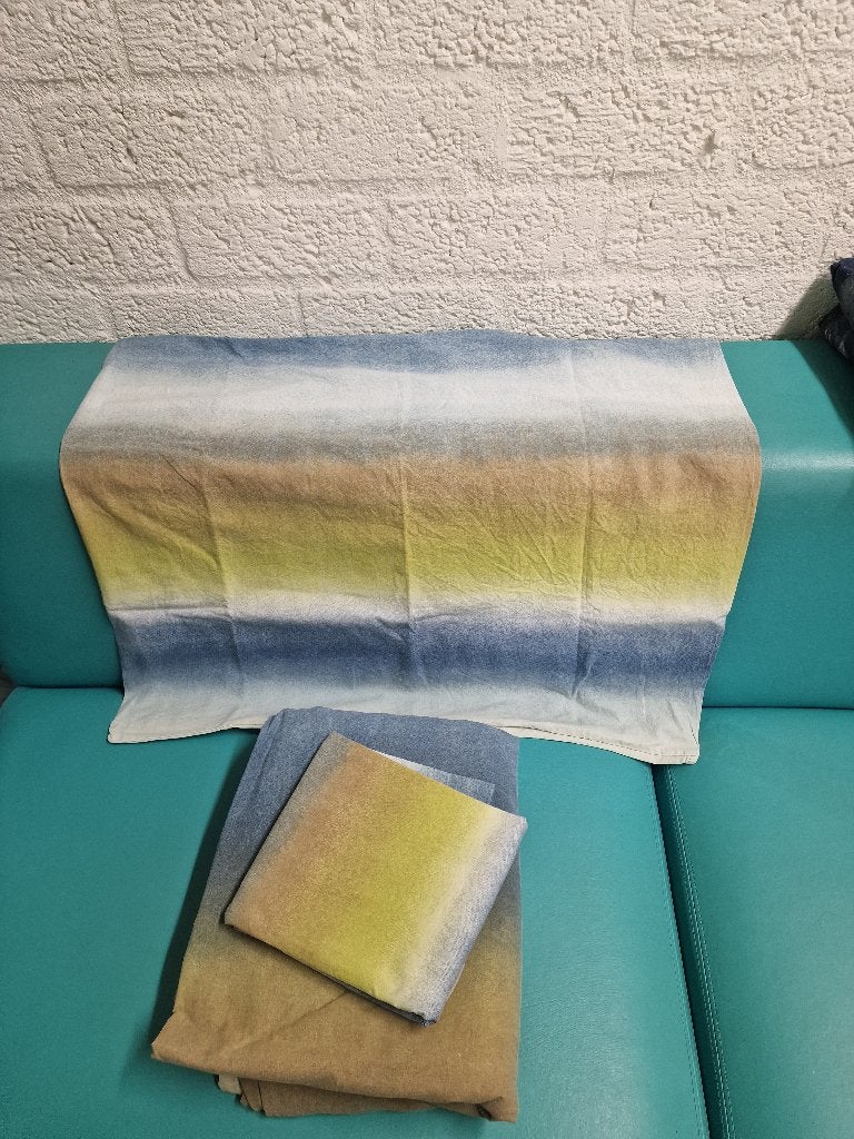 Iseng Dekbedovertrek 200x200 + Kussensloop 55x65, Huis en Inrichting, Blauw, Dekbedovertrek, Tweepersoons, Ophalen of Verzenden