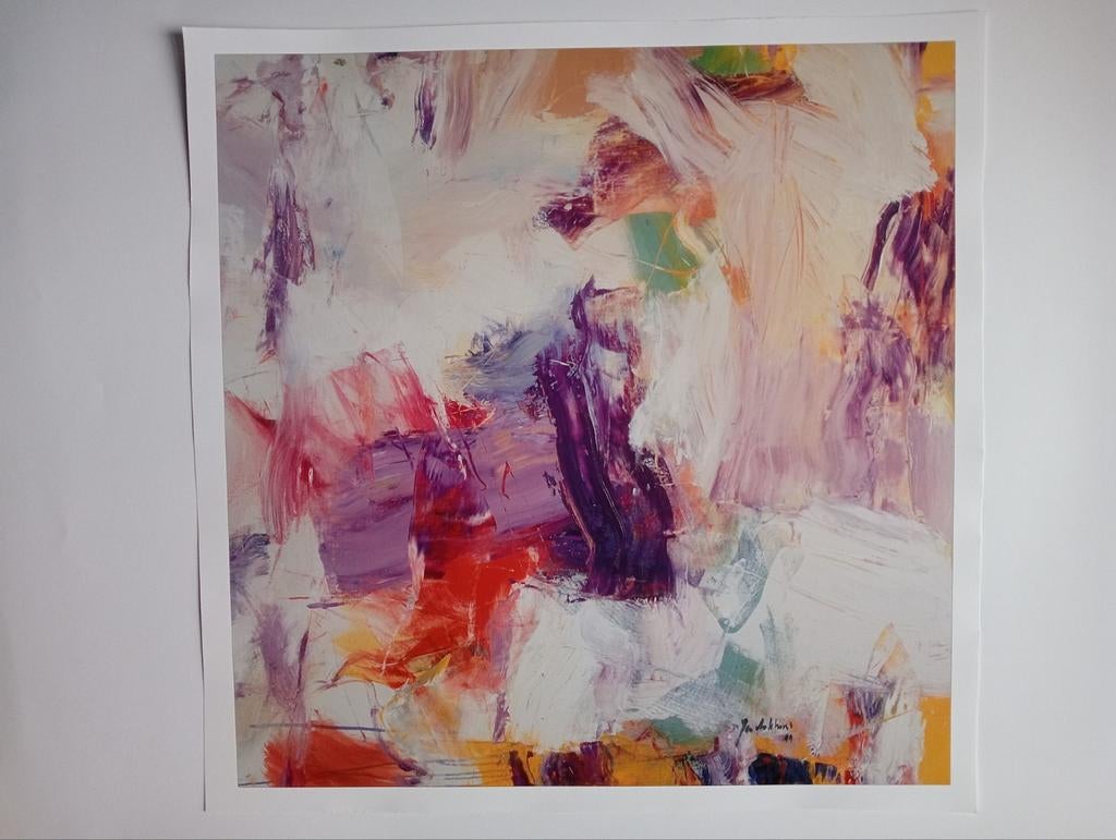 Jan van Lokhorst print abstracte compositie, Ophalen of Verzenden