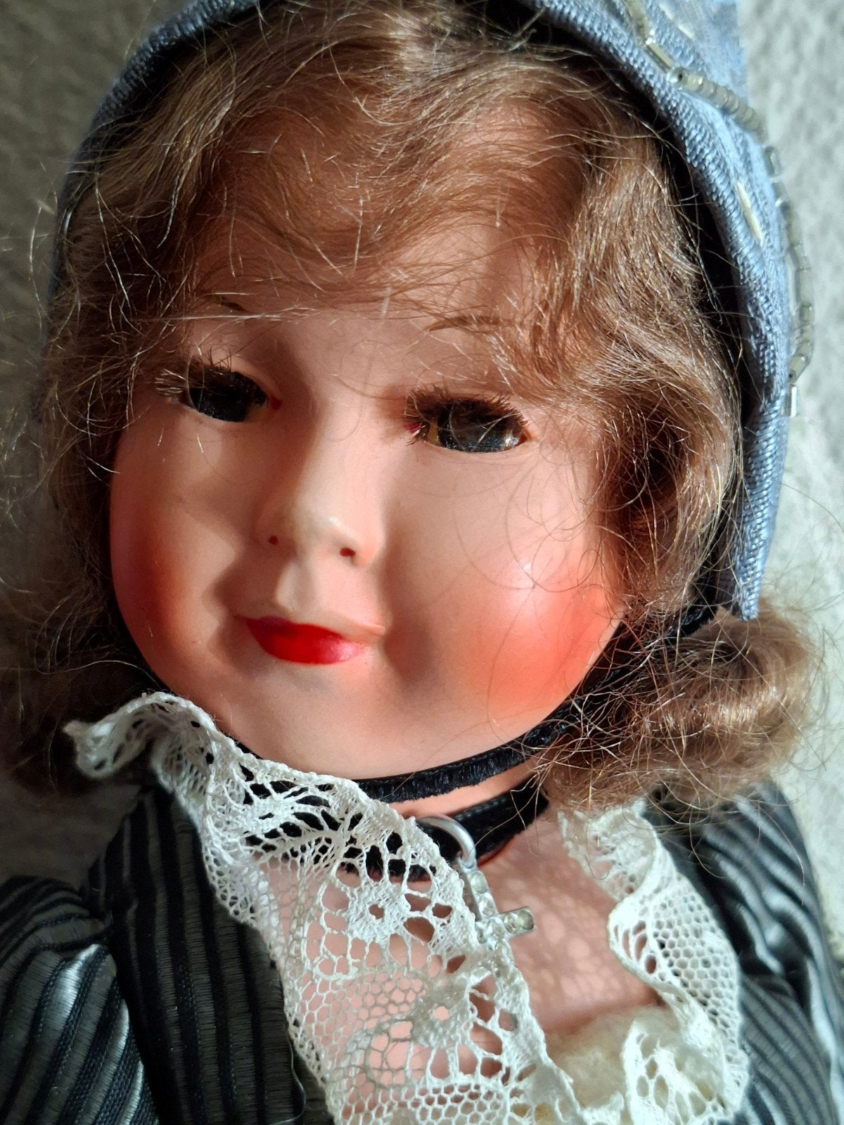 Antieke celluloid Petitcollin pop, Ophalen of Verzenden