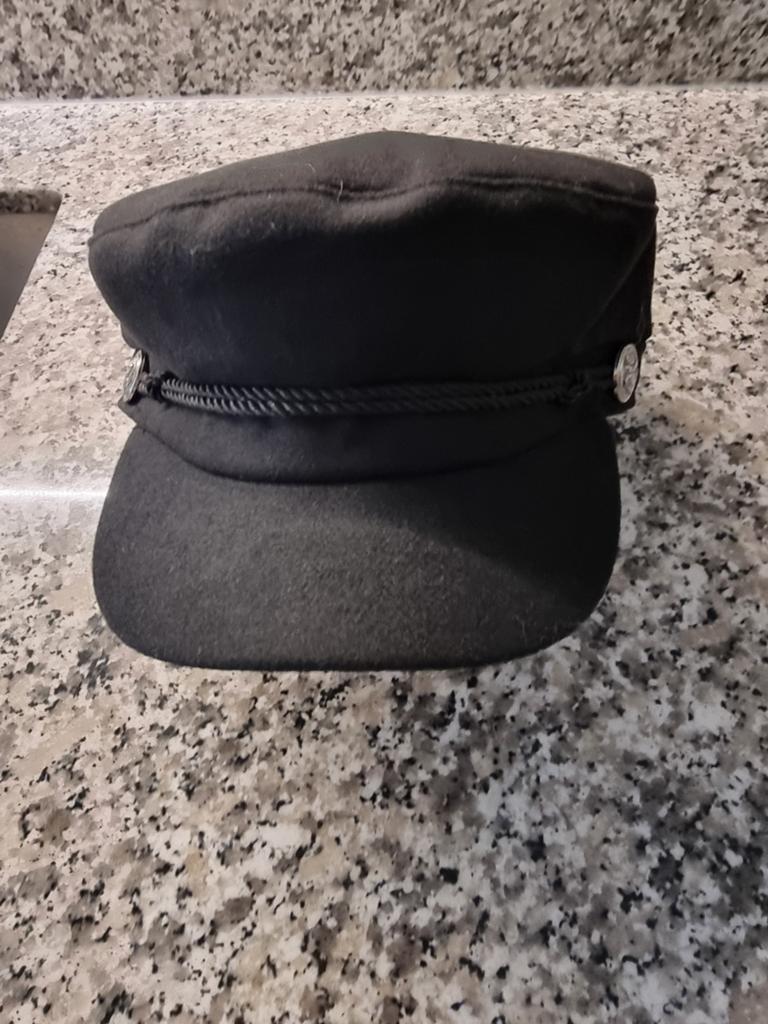 Zwarte schipperspet met ankerdetails, Kleding | Dames, Hoeden en Petten, Ophalen of Verzenden, Nieuw, One size fits all, Pet