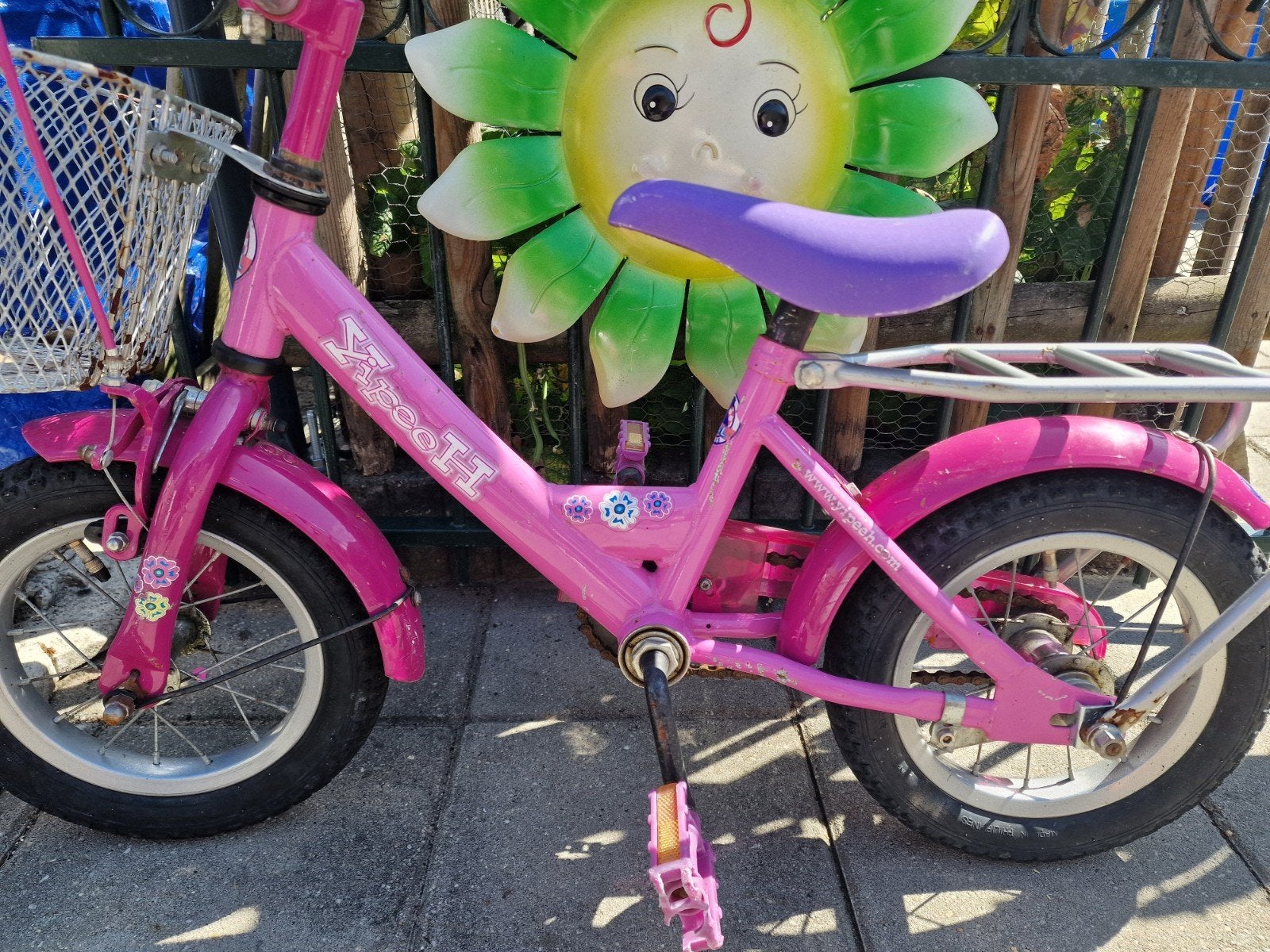 Roze kinderfiets 12 inch - Gebruikt maar nog goed, Fietsen en Brommers, Fietsen | Kinderfietsjes, Ophalen, Gebruikt, Minder dan 16 inch