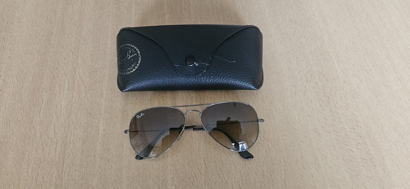 Originele Ray-Ban RB 3025 Aviator Zonnebril, Zonnebril, Bruin, Ophalen of Verzenden, Zo goed als nieuw