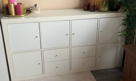 IKEA Kallax Kast met Lades en Deurtjes - Wit, Ophalen, Gebruikt