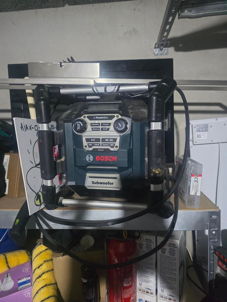 Bosch PowerBox Bouwradio met Subwoofer, Audio, Tv en Foto, Radio's, Ophalen of Verzenden, Gebruikt, Bouwradio