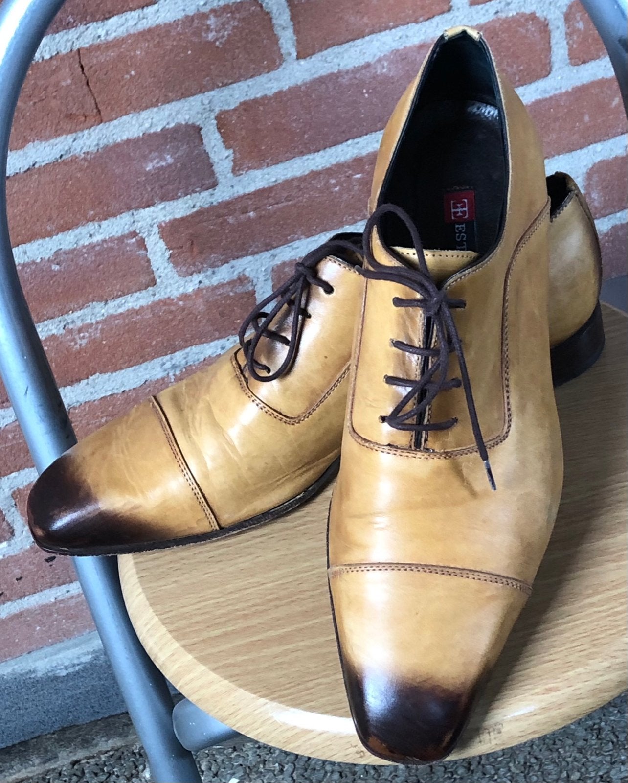 Estève mod Cap To Oxford Herenschoenen Maat 42, Bruin, Ophalen of Verzenden, Gedragen, Veterschoenen