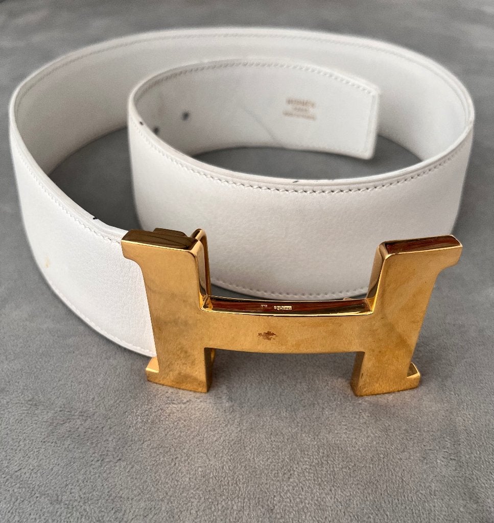 Hermes riem origineel!, 3 tot 5 cm, Minder dan 80 cm, Wit, Tailleriem