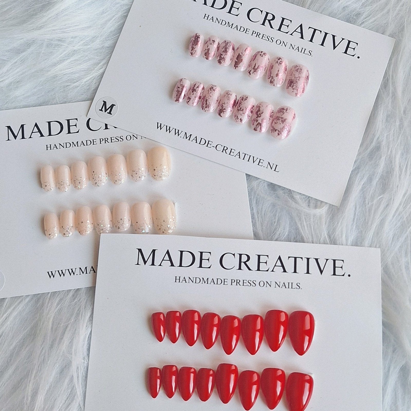 Handgemaakte Press On Nails Maat M, Ophalen of Verzenden, Nieuw, Overige typen