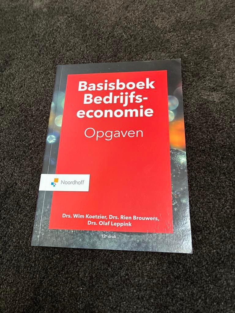 Basisboek Bedrijfseconomie Opgaven - 12e druk, Ophalen of Verzenden, Gamma, Zo goed als nieuw, HBO