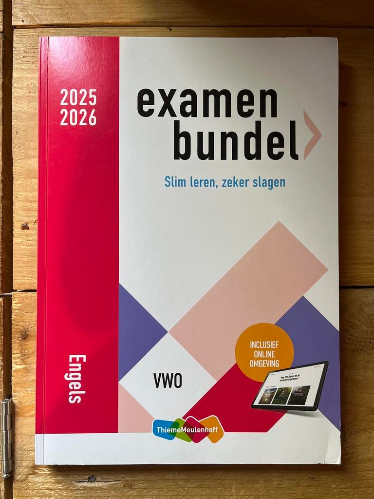 Examenbundel Engels VWO 2025-2026 inclusief online, Ophalen, Zo goed als nieuw
