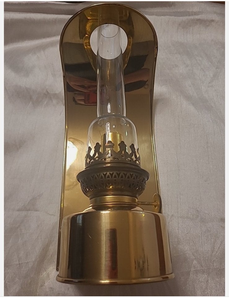 Vintage D.H.R. Holland Den Haan Rotterdam Messing Olielamp, Antiek en Kunst, Ophalen of Verzenden