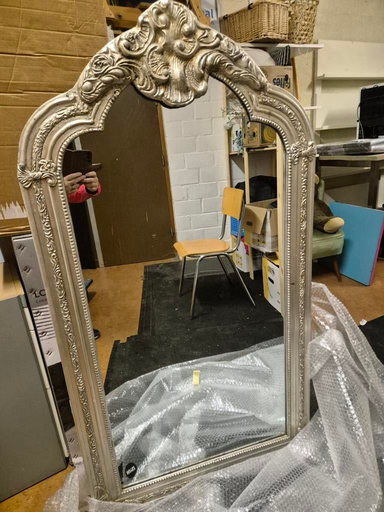 Brocante spiegel, Ophalen, Rechthoekig