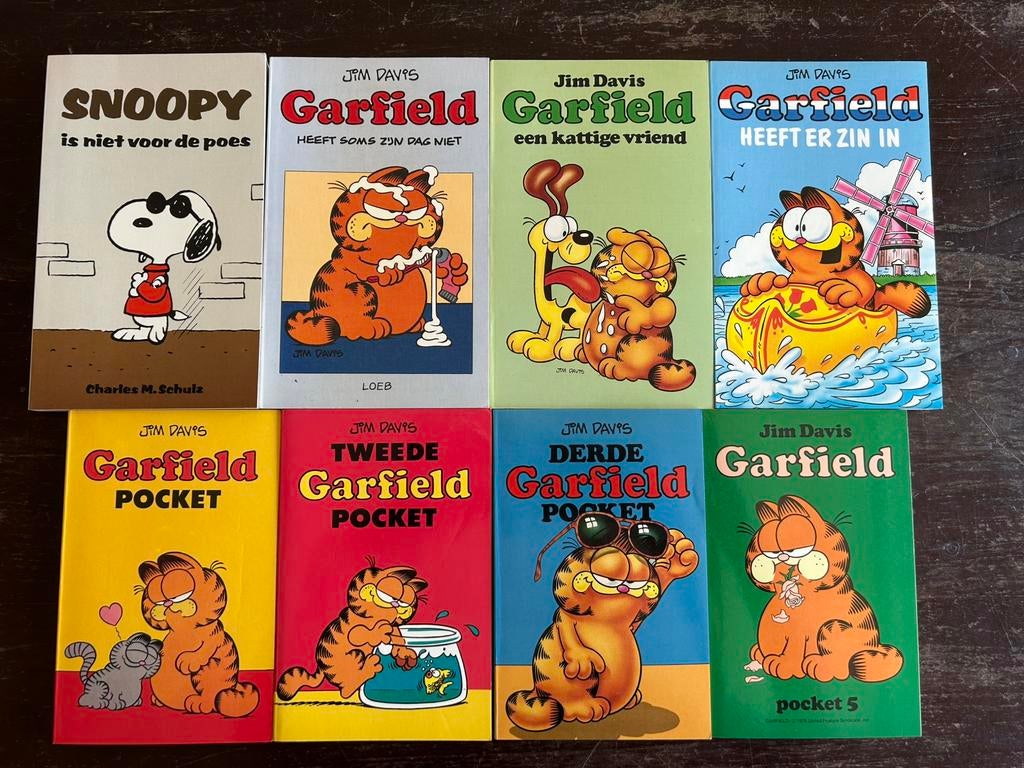 7x Garfield + 1x Snoopy, Ophalen of Verzenden, Zo goed als nieuw